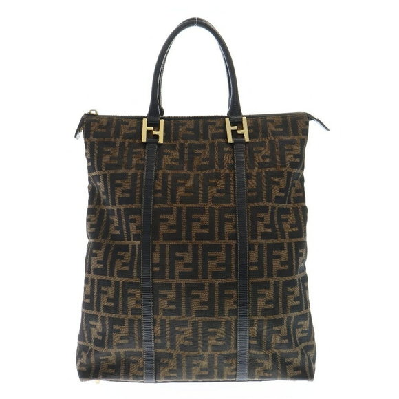 Fendi Bag Tote Brown Zucca Canvas - Picture 1 of 6